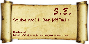 Stubenvoll Benjámin névjegykártya