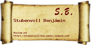 Stubenvoll Benjámin névjegykártya
